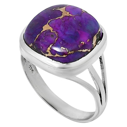 Premium Copper Purple Turquoise Ring size-9 R-1006 31-ER12145