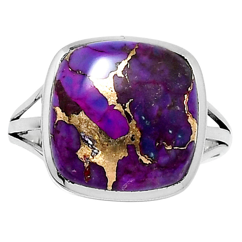 Premium Copper Purple Turquoise Ring size-10 R-1006 31-ER12148