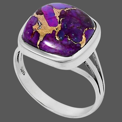 Premium Copper Purple Turquoise Ring size-10 R-1006 31-ER12148