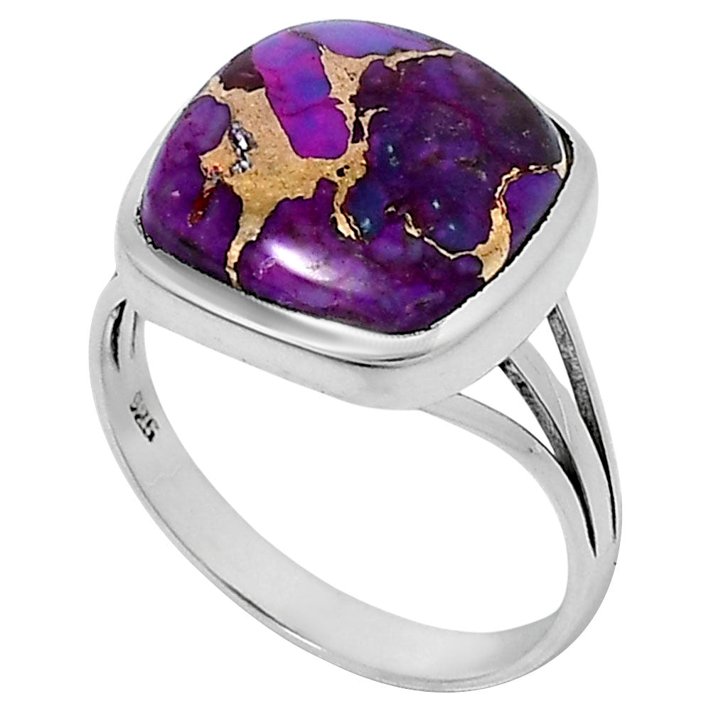 Premium Copper Purple Turquoise Ring size-10 R-1006 31-ER12148