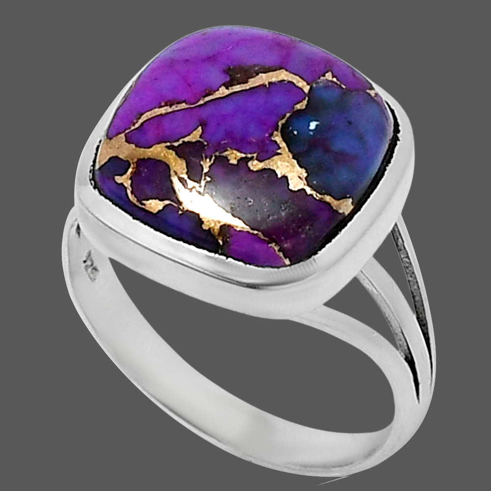 Premium Copper Purple Turquoise Ring size-10 R-1006 31-ER12149