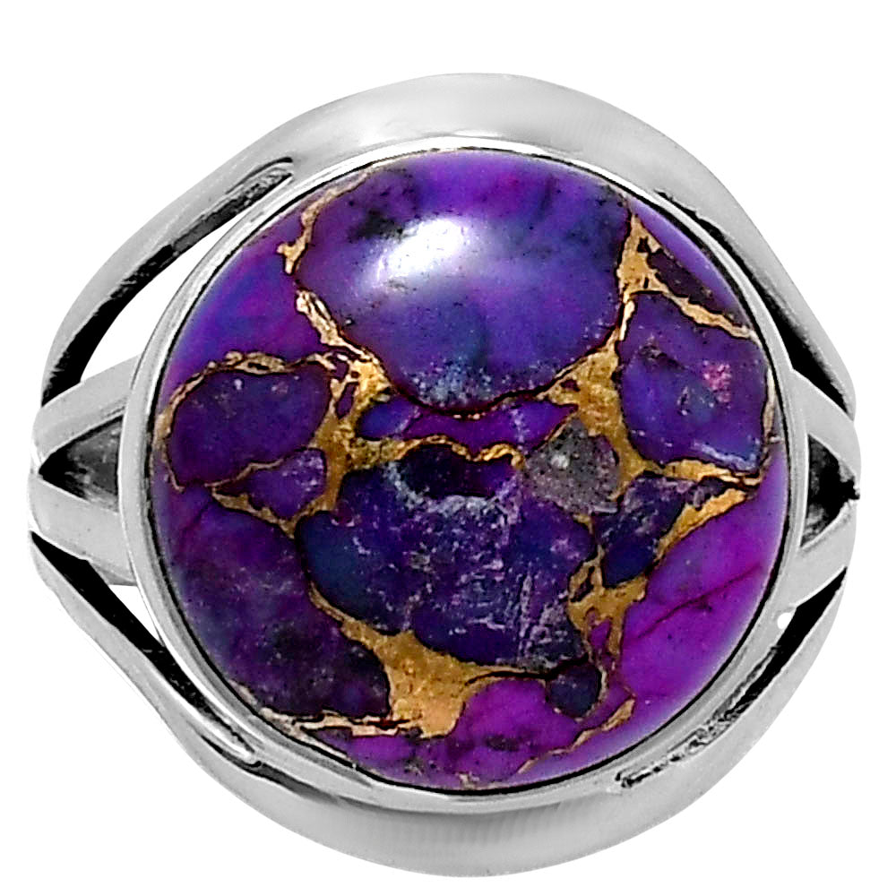 Premium Copper Purple Turquoise Ring size-7 R-1219 31-ER12174