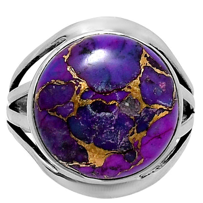 Premium Copper Purple Turquoise Ring size-7 R-1219 31-ER12174