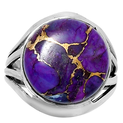 Premium Copper Purple Turquoise Ring size-7 R-1219 31-ER12175