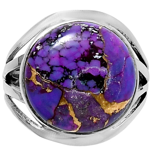 Premium Copper Purple Turquoise Ring size-7 R-1219 31-ER12176