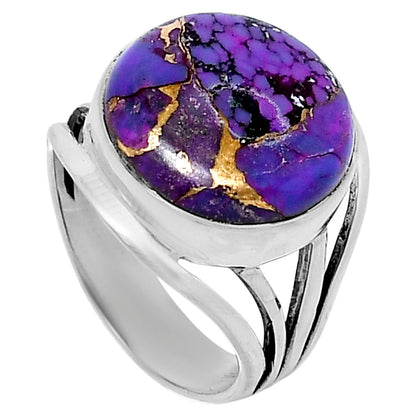Premium Copper Purple Turquoise Ring size-7 R-1219 31-ER12176