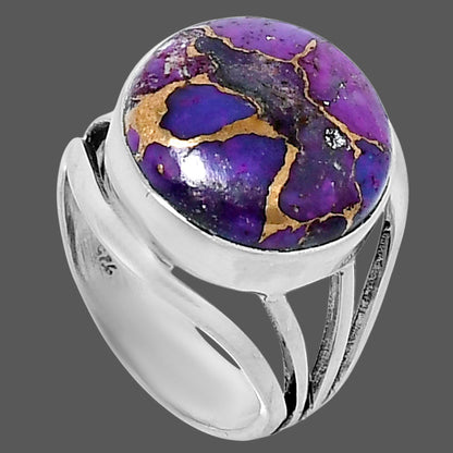 Premium Copper Purple Turquoise Ring size-7 R-1219 31-ER12178