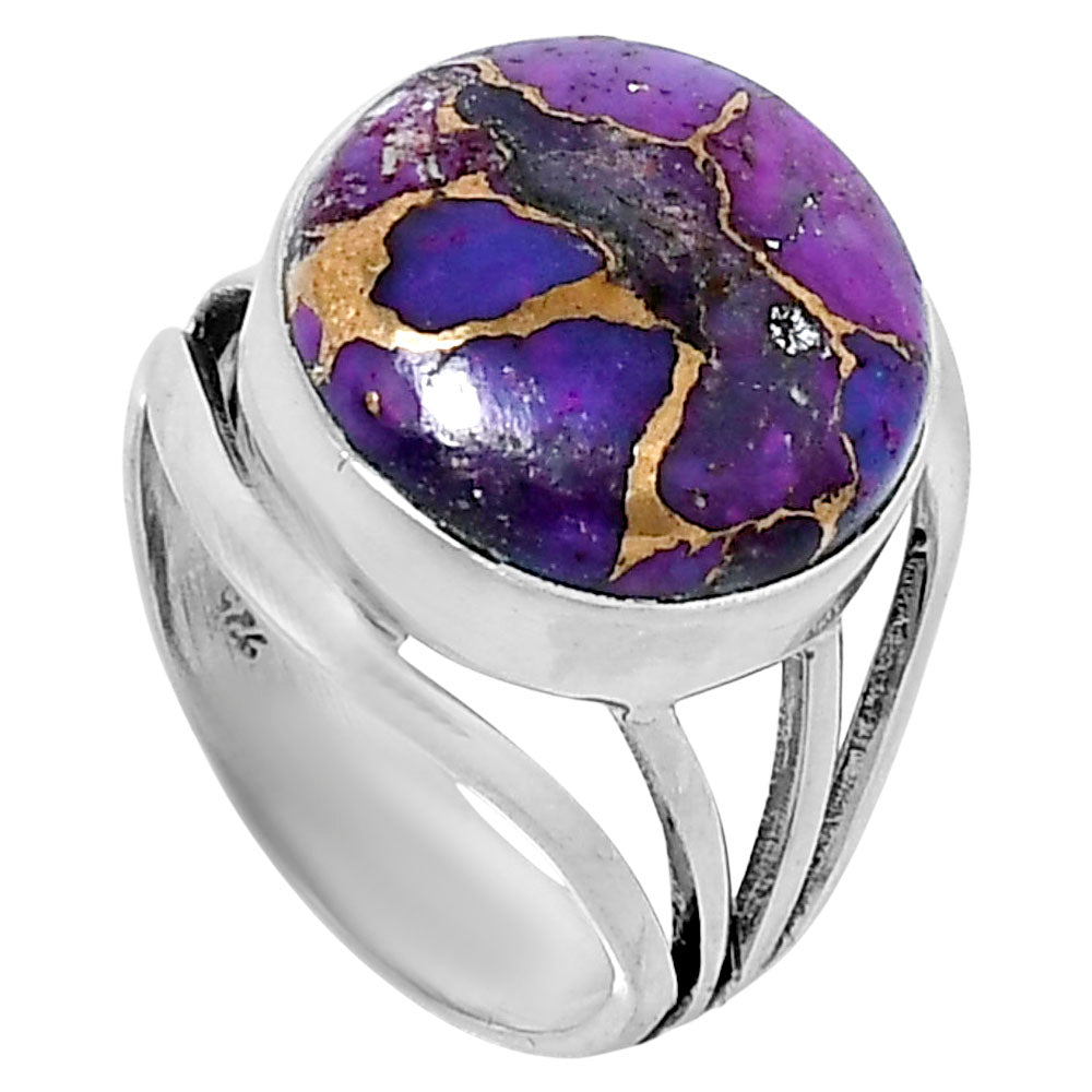 Premium Copper Purple Turquoise Ring size-7 R-1219 31-ER12178