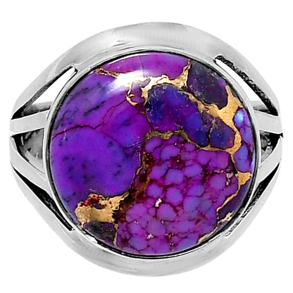 Premium Copper Purple Turquoise Ring size-8 R-1219 31-ER12181