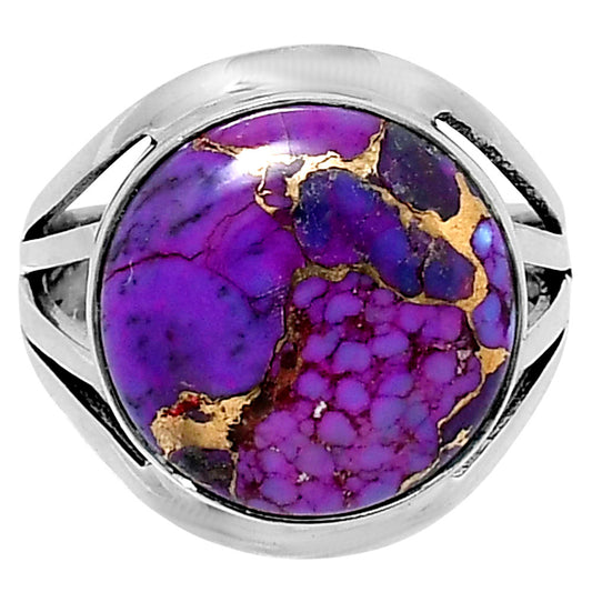 Premium Copper Purple Turquoise Ring size-8 R-1219 31-ER12181