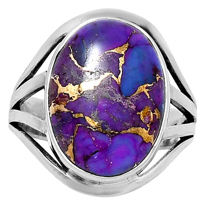 Premium Copper Purple Turquoise Ring size-9 R-1219 31-ER12189