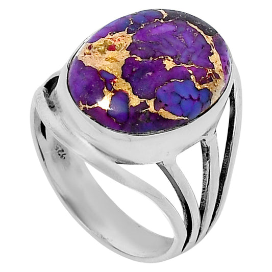 Premium Copper Purple Turquoise Ring size-9 R-1219 31-ER12191