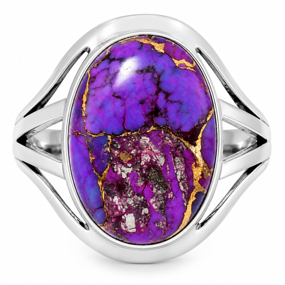 Premium Copper Purple Turquoise Ring size-9 R-1219 31-ER12192
