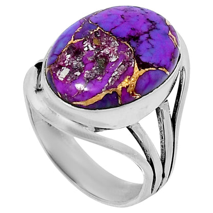Premium Copper Purple Turquoise Ring size-9 R-1219 31-ER12192
