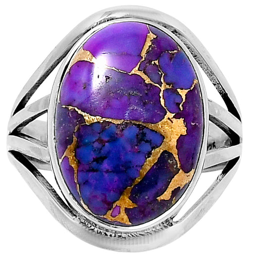Premium Copper Purple Turquoise Ring size-9 R-1219 31-ER12194
