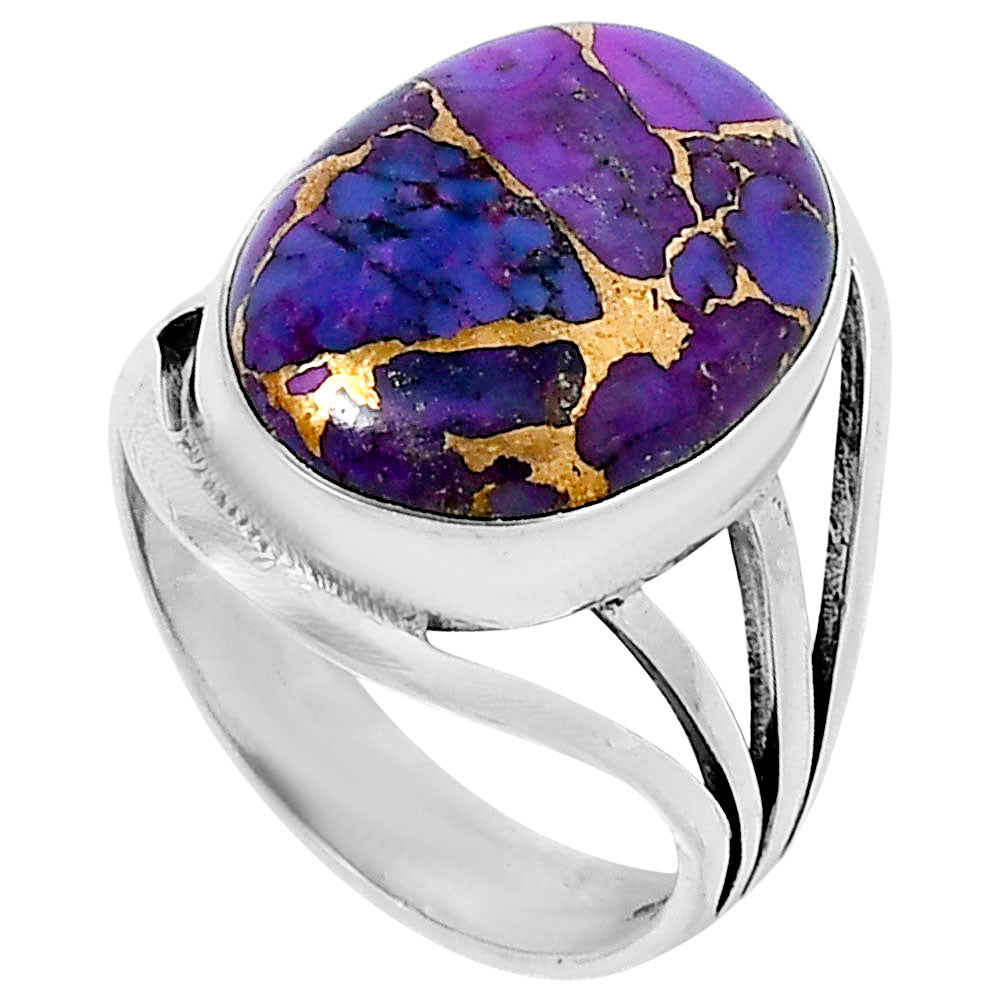 Premium Copper Purple Turquoise Ring size-9 R-1219 31-ER12194