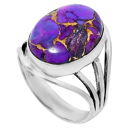 Premium Copper Purple Turquoise Ring size-10 R-1219 31-ER12197