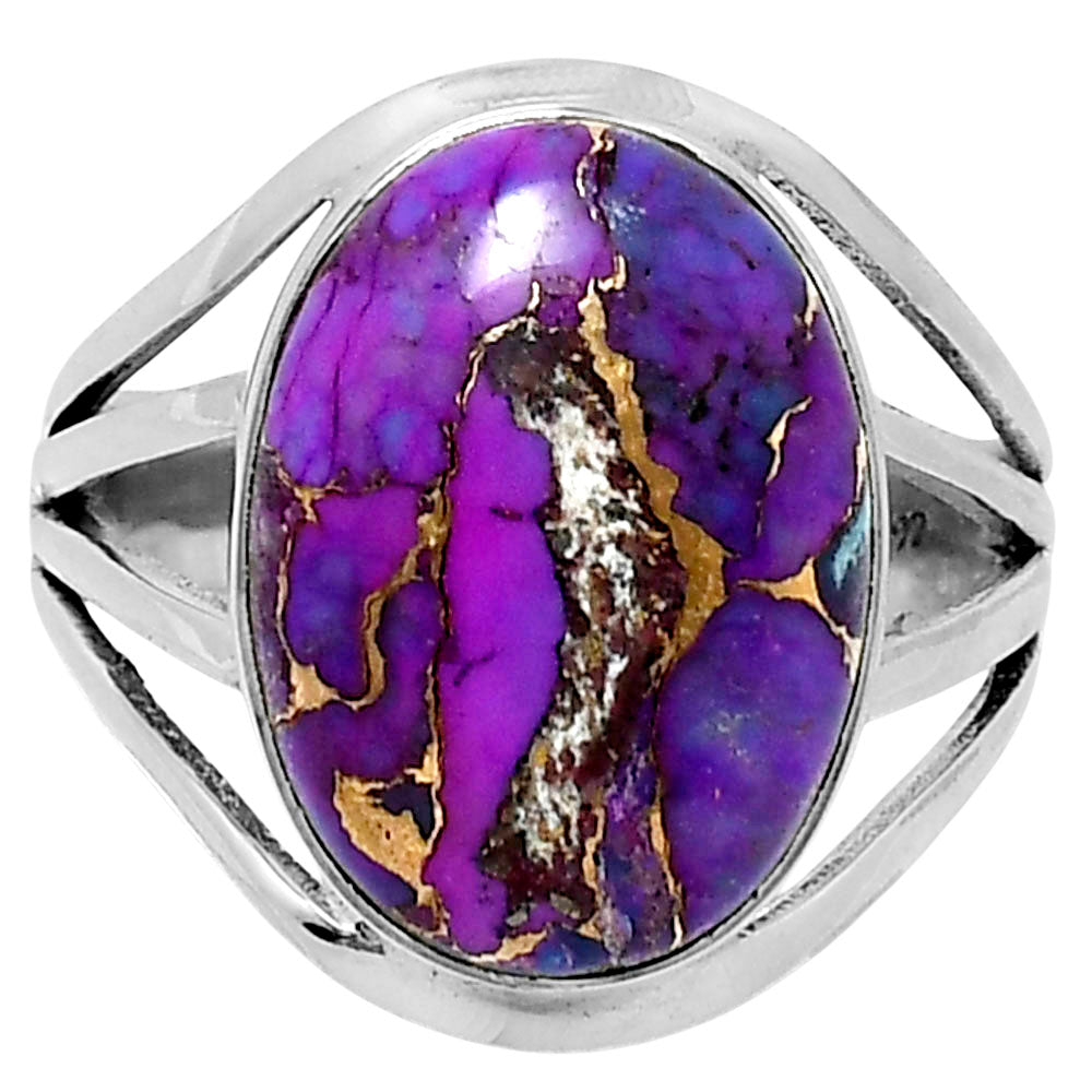 Premium Copper Purple Turquoise Ring size-10 R-1219 31-ER12198