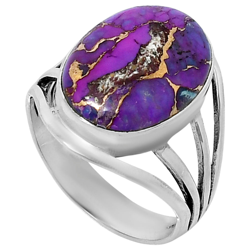Premium Copper Purple Turquoise Ring size-10 R-1219 31-ER12198