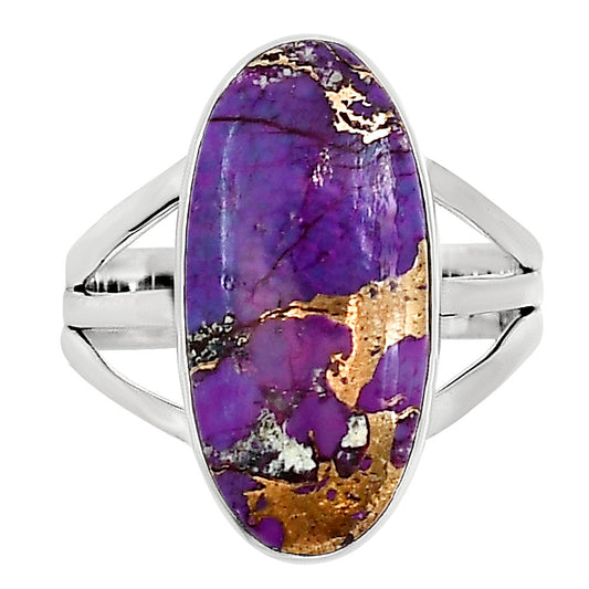 Copper Purple Turquoise Ring size-9 R-1003 31-ER15043