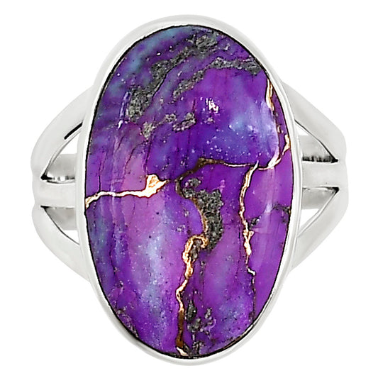 Copper Purple Turquoise Ring size-7 R-1003 31-ER15045
