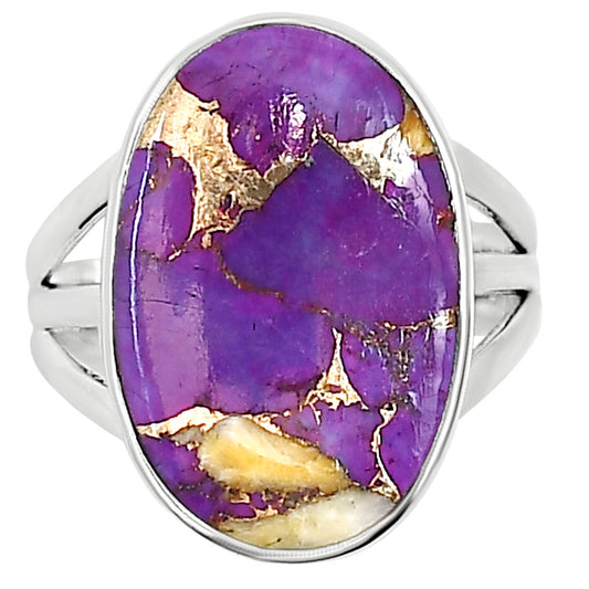 Copper Purple Turquoise Ring size-8 R-1003 31-ER15046