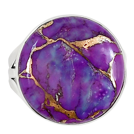Copper Purple Turquoise Ring size-7 R-1003 31-ER15048