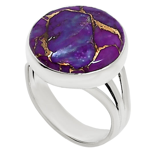 Copper Purple Turquoise Ring size-7 R-1003 31-ER15048