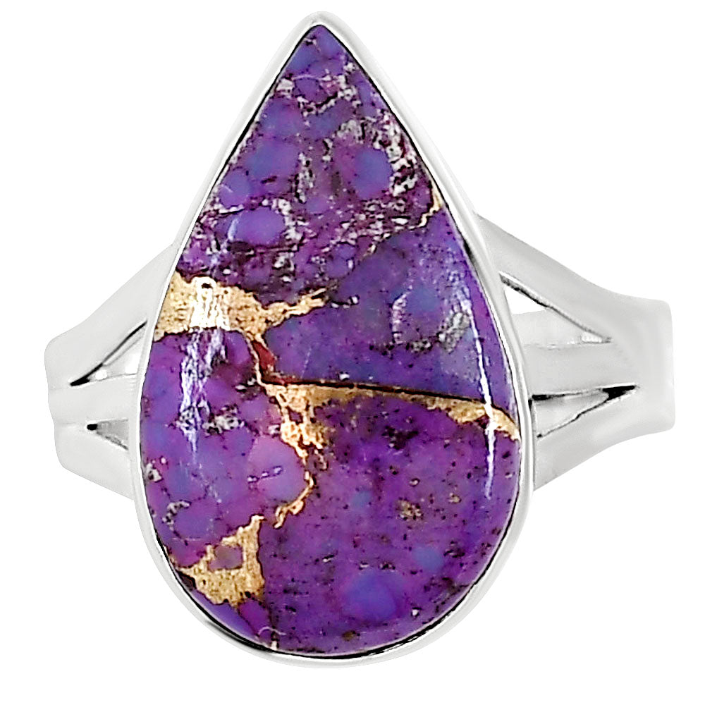 Copper Purple Turquoise Ring size-10 R-1003 31-ER15049
