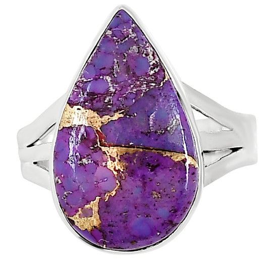 Copper Purple Turquoise Ring size-10 R-1003 31-ER15049