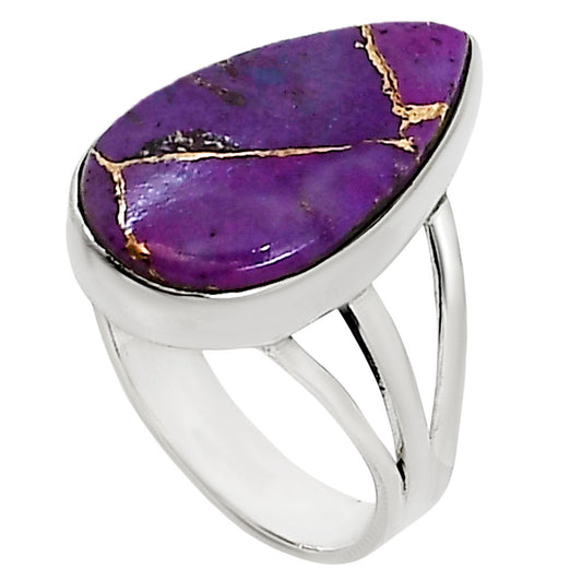 Copper Purple Turquoise Ring size-9 R-1003 31-ER15050