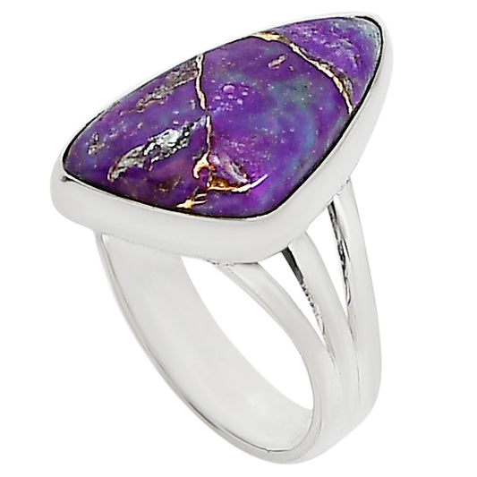 Copper Purple Turquoise Ring size-8 R-1003 31-ER15051