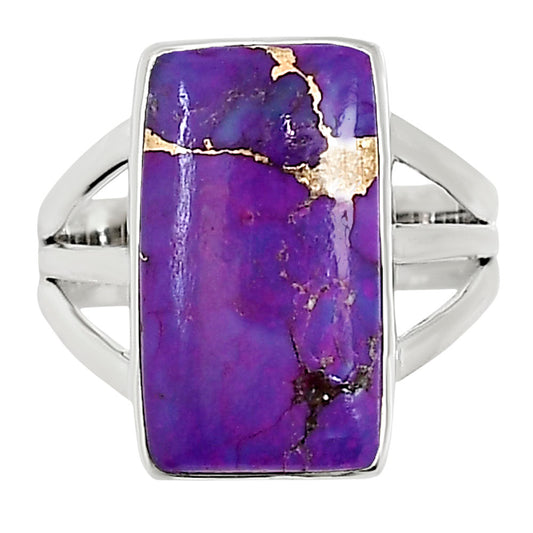Copper Purple Turquoise Ring size-8 R-1003 31-ER15053