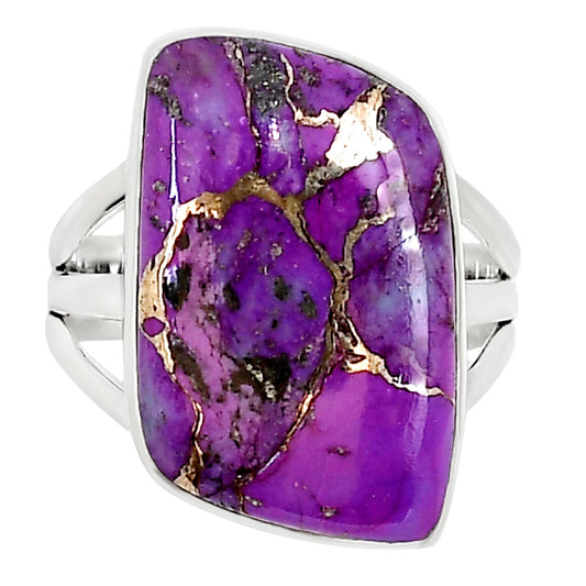 Copper Purple Turquoise Ring size-8 R-1003 31-ER15054