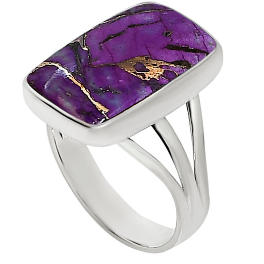 Copper Purple Turquoise Ring size-9 R-1003 31-ER15056