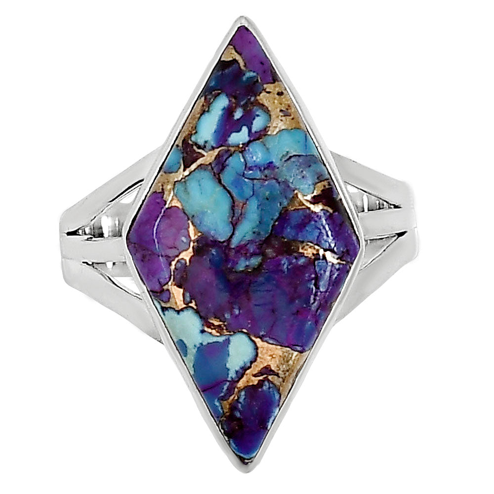 Kingman Purple Dahlia Turquoise Ring size-10 R-1003 31-ER15088