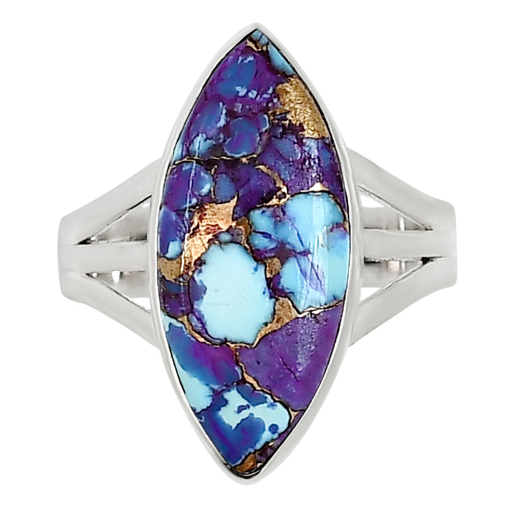 Kingman Purple Dahlia Turquoise Ring size-10 R-1003 31-ER15089
