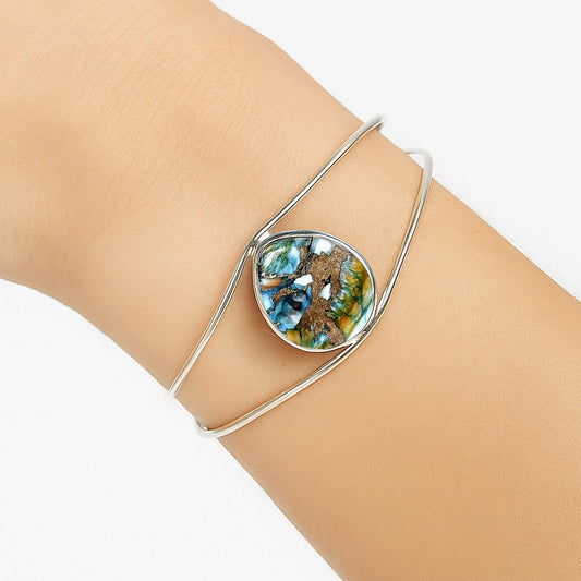 Premium Quality Spiny Oyster Turquoise Cuff Bangle Bracelet B-1013 32-EB10333