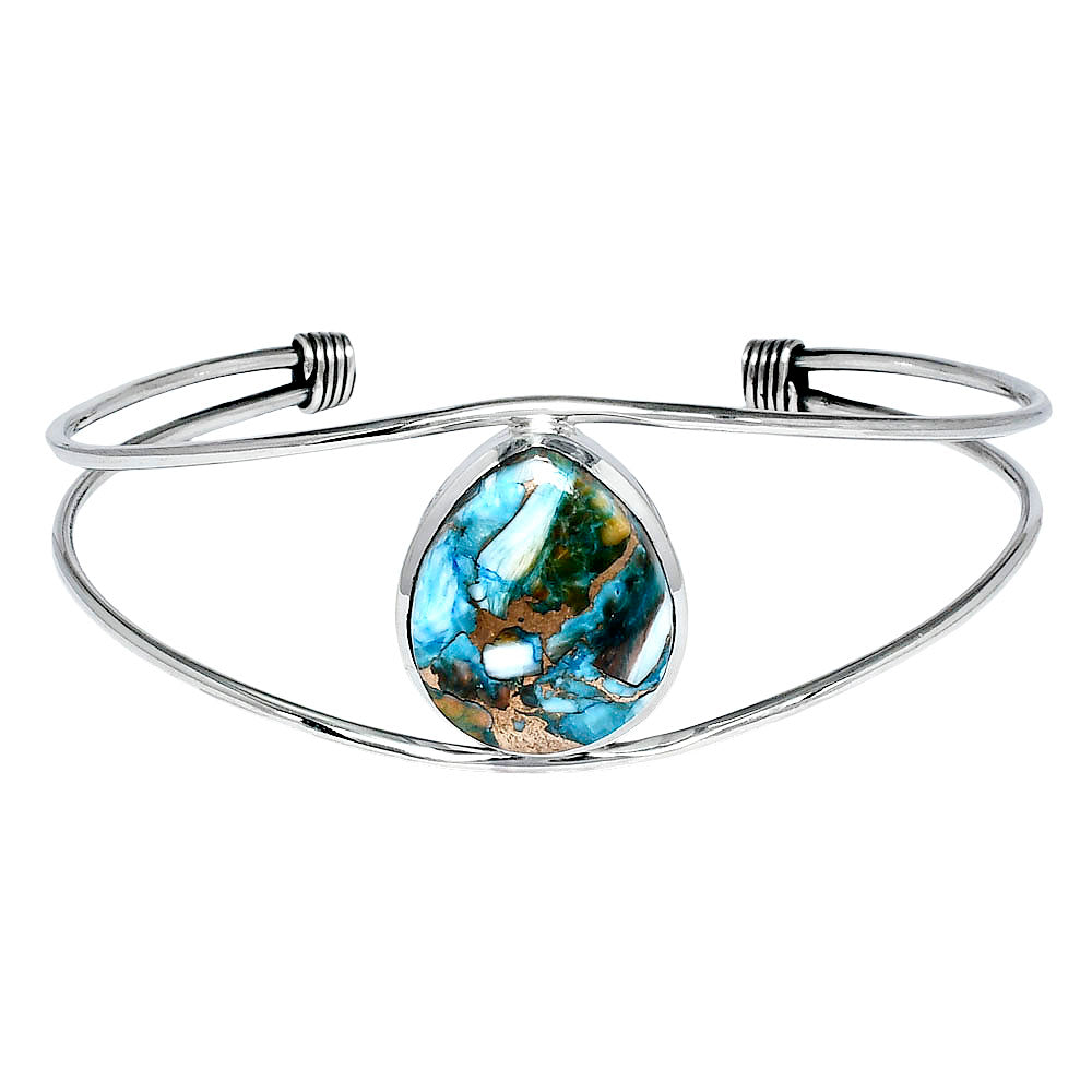 Premium Quality Spiny Oyster Turquoise Cuff Bangle Bracelet B-1013 32-EB10340