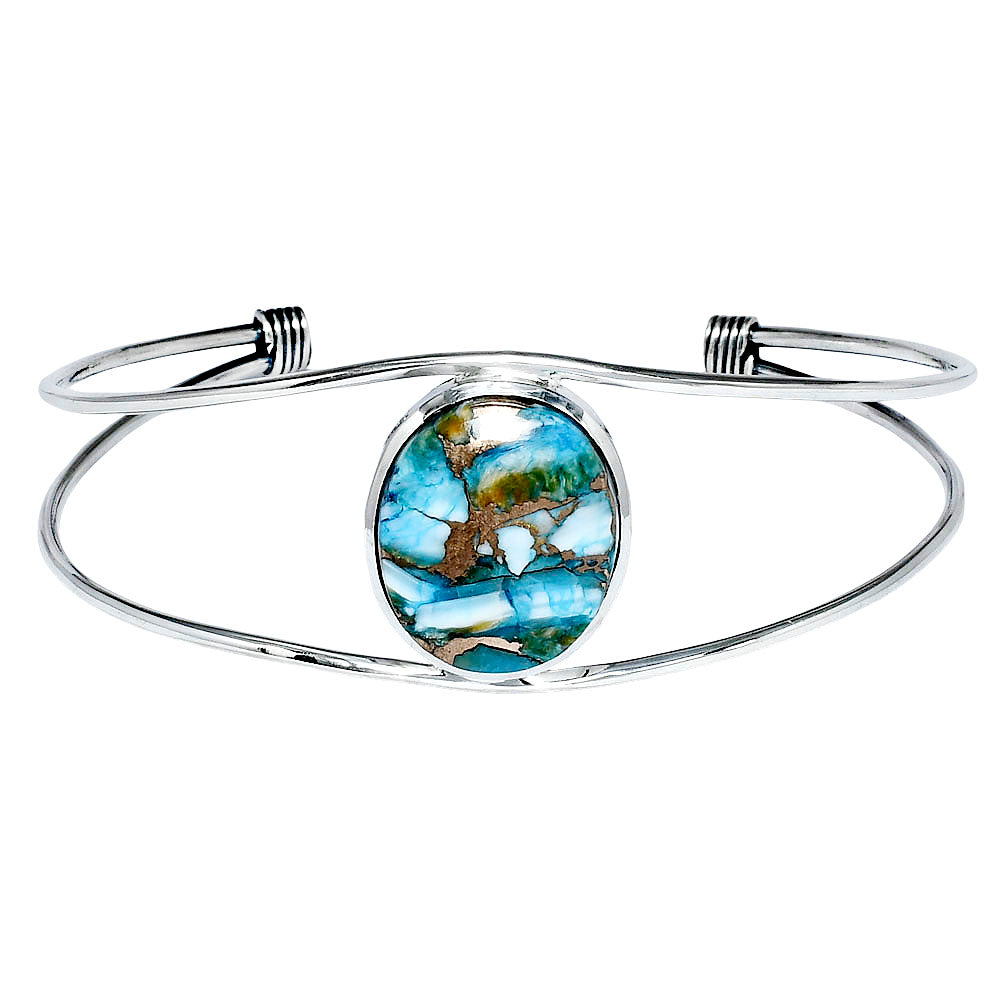 Premium Quality Spiny Oyster Turquoise Cuff Bangle Bracelet B-1013 32-EB10341