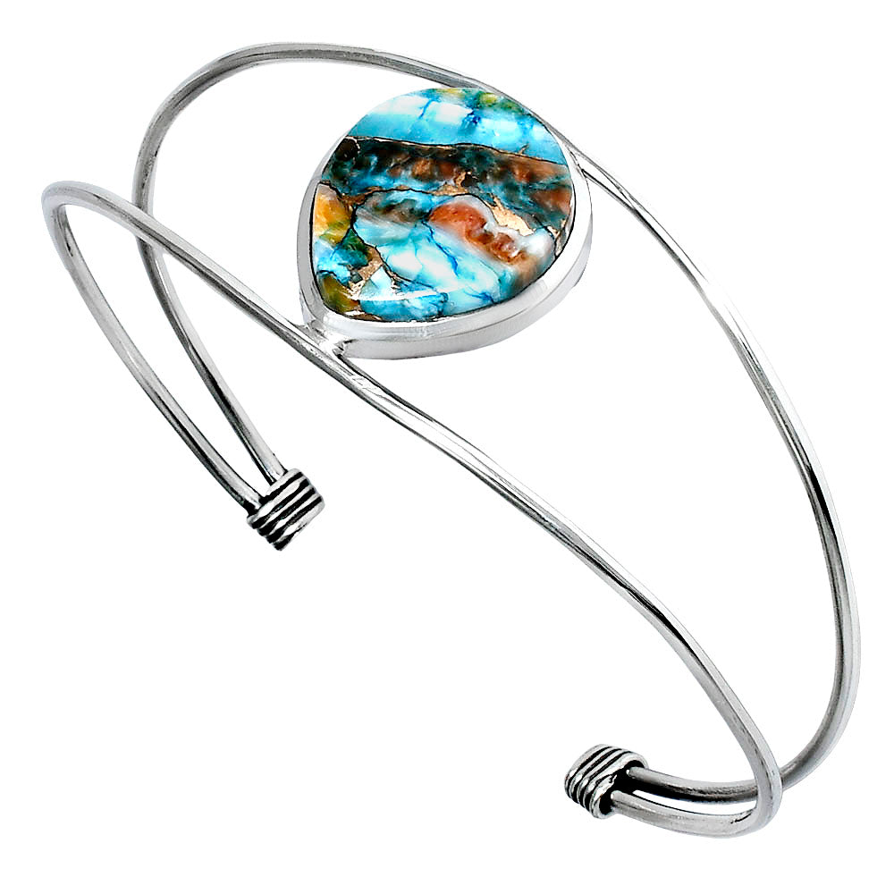 Premium Quality Spiny Oyster Turquoise Cuff Bangle Bracelet B-1013 32-EB10342