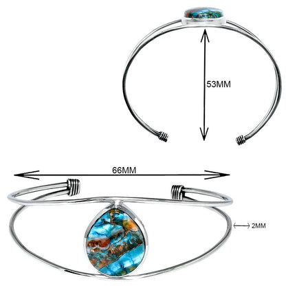 Premium Quality Spiny Oyster Turquoise Cuff Bangle Bracelet B-1013 32-EB10342