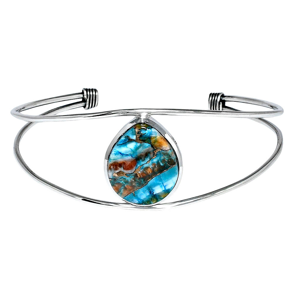 Premium Quality Spiny Oyster Turquoise Cuff Bangle Bracelet B-1013 32-EB10342