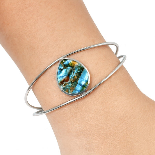 Premium Quality Spiny Oyster Turquoise Cuff Bangle Bracelet B-1013 32-EB10342