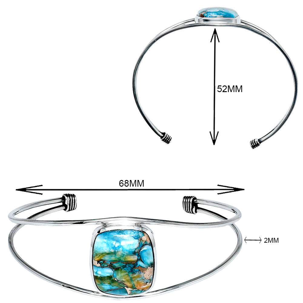 Premium Quality Spiny Oyster Turquoise Cuff Bangle Bracelet B-1013 32-EB10343