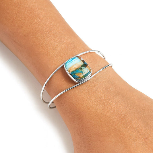 Premium Quality Spiny Oyster Turquoise Cuff Bangle Bracelet B-1013 32-EB10344