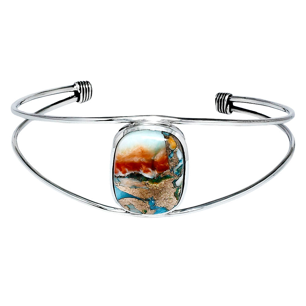 Premium Quality Spiny Oyster Turquoise Cuff Bangle Bracelet B-1013 32-EB10348