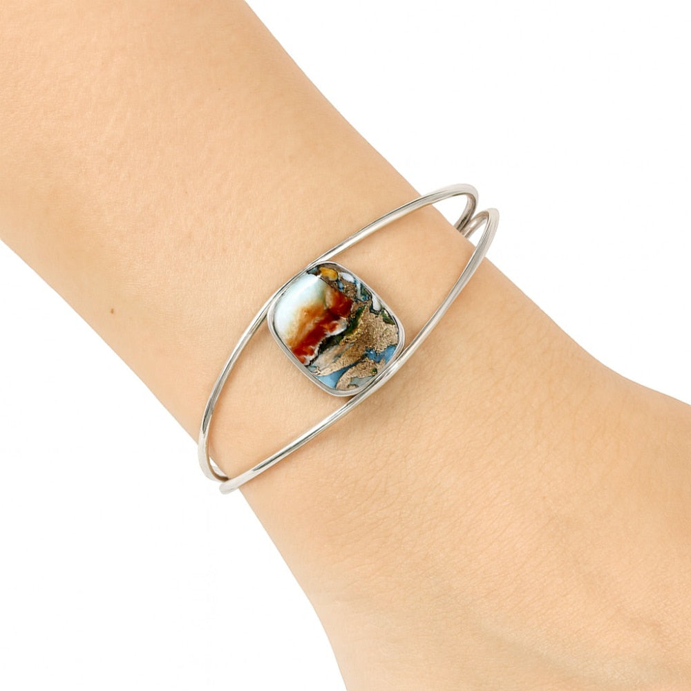 Premium Quality Spiny Oyster Turquoise Cuff Bangle Bracelet B-1013 32-EB10348