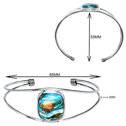 Premium Quality Spiny Oyster Turquoise Cuff Bangle Bracelet B-1013 32-EB10349