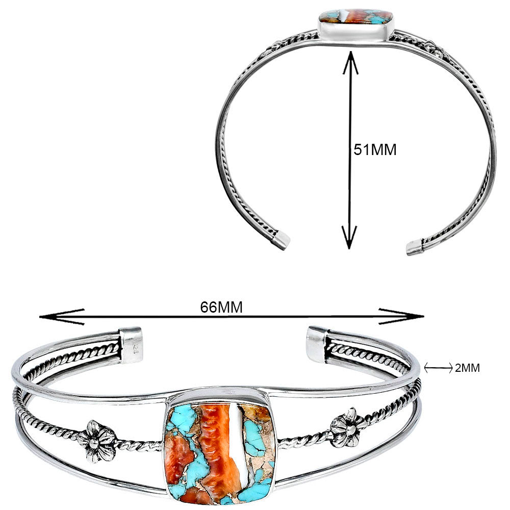 Premium Quality Spiny Oyster Turquoise Cuff Bangle Bracelet B-1012 32-EB10352